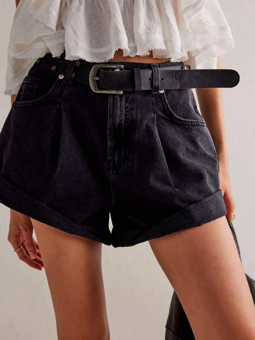 We The Free, Free People Dani High Rise Shorts Sz: Small, Black